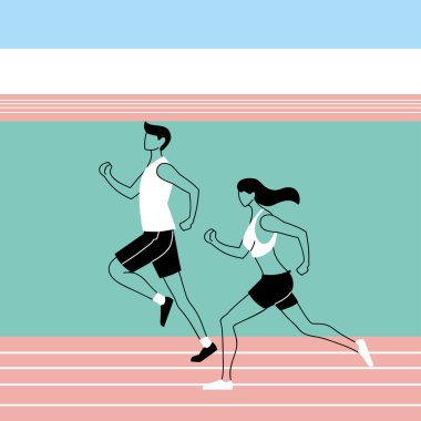 Erkek ve kadın avatar vektör tasarımı