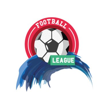 Mühür damgalı futbol topu ayrıntılı biçim ikonu vektör tasarımı