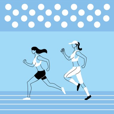 Kadınlar vektör tasarımı için avatarlar