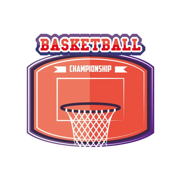 Basket of basketball detailed style icon vector design — Stock Vector