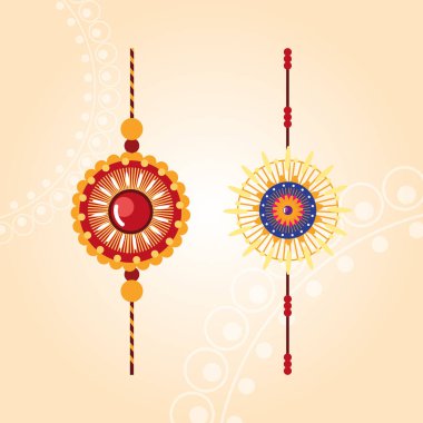 Raksha bandhan çok renkli mandala çiçekleri bileklik vektör tasarımı