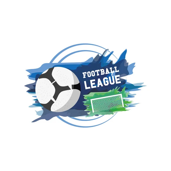Pallone da calcio con obiettivo stile dettagliato icona vettoriale design — Vettoriale Stock