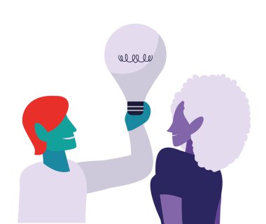 Çiftler başarılı fikir kadınlarıyla çalışırlar.