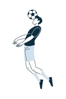 Top vektör tasarımlı bir futbolcu.
