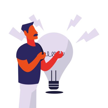 Kavram ve yaratılış fikirleri olan bir adam