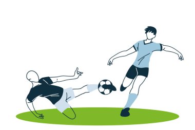 Top vektör tasarımlı futbolcular