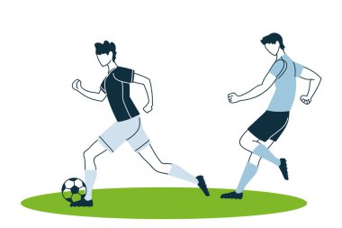 Top vektör tasarımlı futbolcular