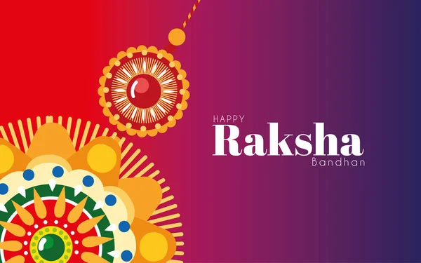 Rakhi festival presentes cartão belo raksha — Vetor de Stock