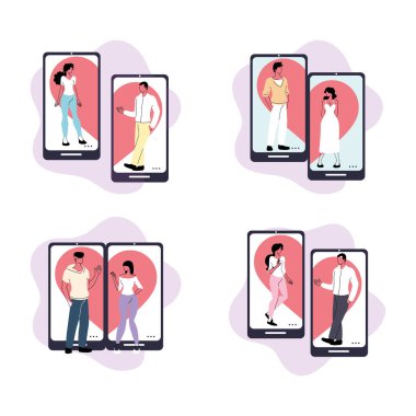 Online buluşmalar, online buluşmalar, sanal ilişkiler ve online aşklar.