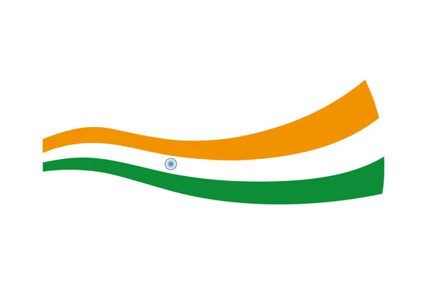 Флаг Индии на белом фоне — стоковый вектор