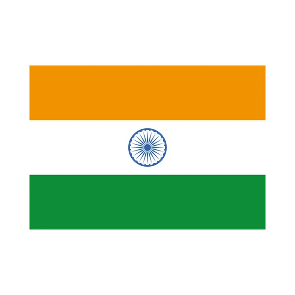 Флаг Индии на белом фоне — стоковый вектор