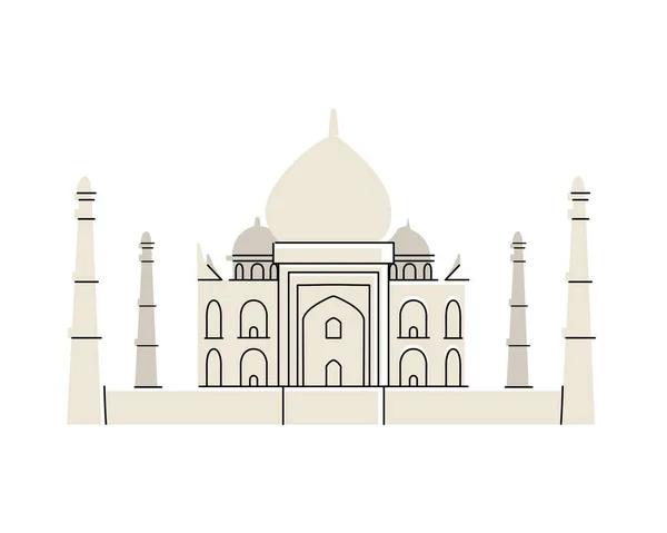 Famosos templos y monumentos de la India — Vector de stock