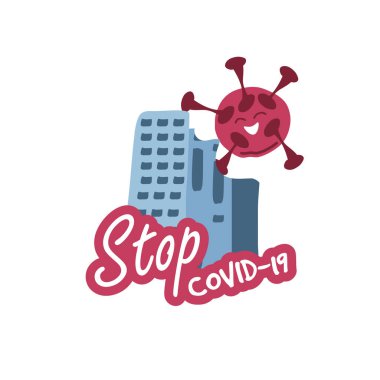 Dur işareti, Coronavirüs veya covid 19 enfeksiyonundan kaçının.