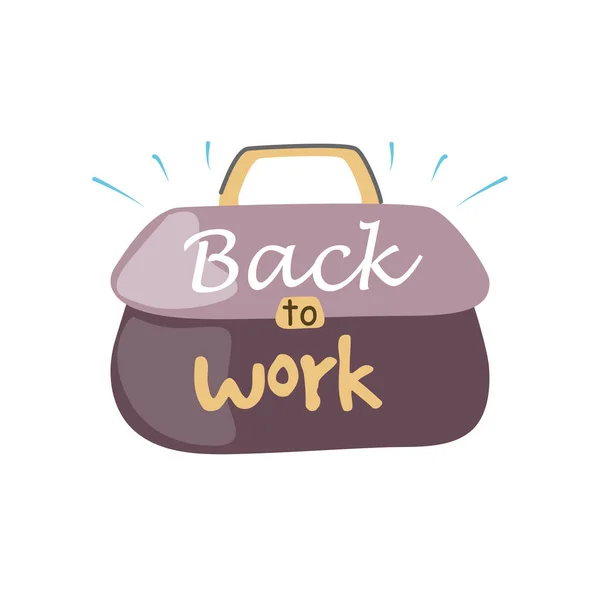 Tillbaka till arbetet, bokstäver om tillbaka till arbetet — Stock vektor