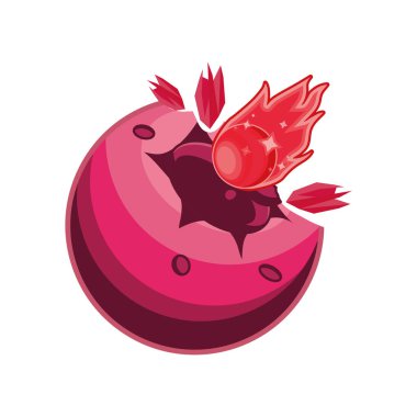 Beyaz zemin üzerinde fantastik gezegenler