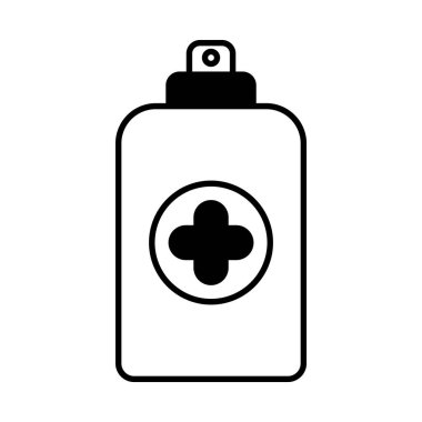 Sprey şişe lineal biçim vektör tasarımı