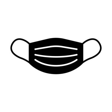 Tıbbi maske doğrusal biçim vektör tasarımı