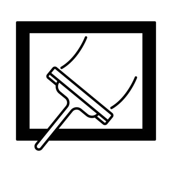 Ventana limpiador estilo lineal icono vector diseño — Archivo Imágenes Vectoriales