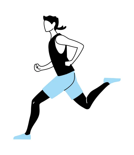 Muž ve sportovním oblečení pro běh — Stockový vektor