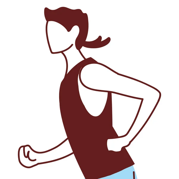 Homme portant des vêtements de sport pour courir — Image vectorielle