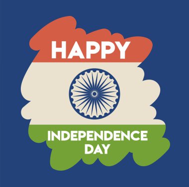 Bağımsızlık Günü etiketli Hindistan bayrağı