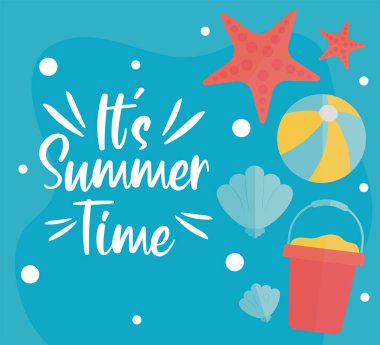 Yaz zamanı plaj elementleriyle