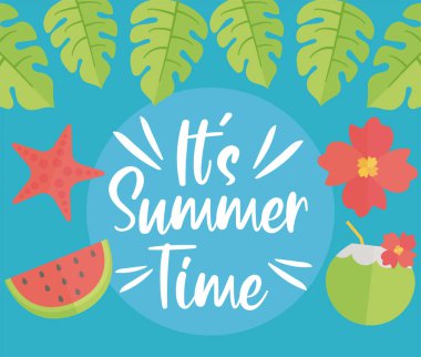 Yaz zamanı plaj elementleriyle