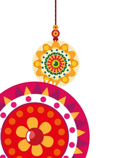 Hermoso rakhi para el festival indio — Vector de stock