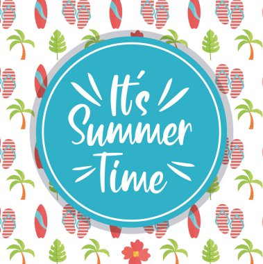 Yaz zamanı plaj elementleriyle