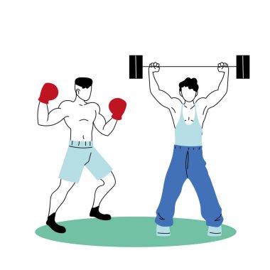 Parkta spor yapan gençler