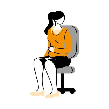 Salgın sırasında yüz maskesi kullanan sekreter