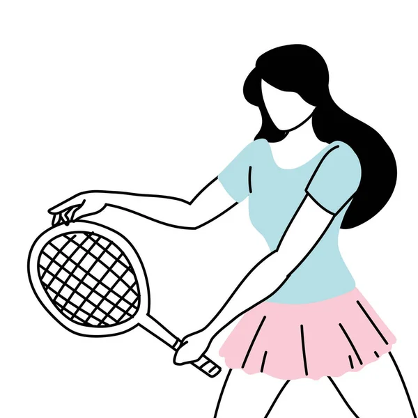 Femme dans différentes activités sportives — Image vectorielle