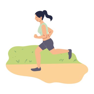 Park vektör tasarımında çalışan kadın