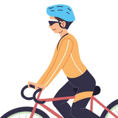 Motosiklet süren adam vektör tasarımı