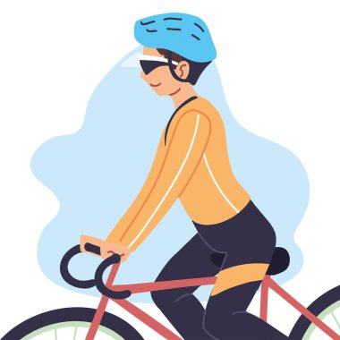 Motosiklet süren adam vektör tasarımı