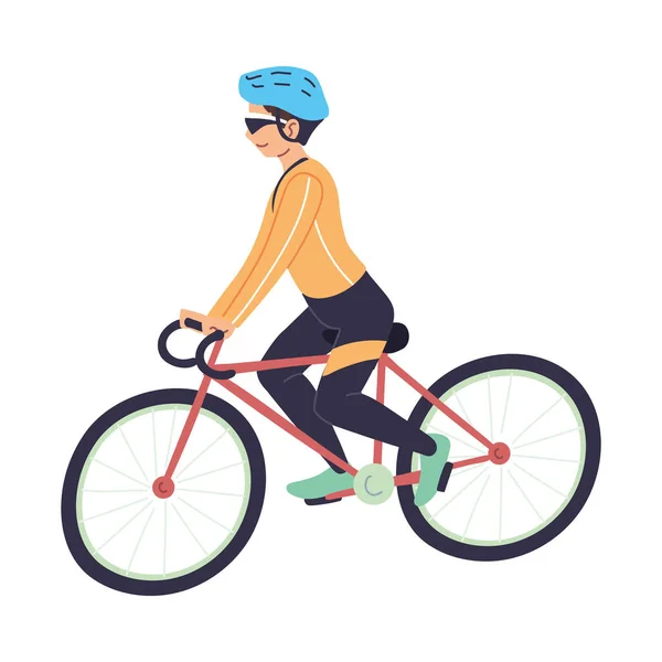 Man riding bike vector design — Stock Vector