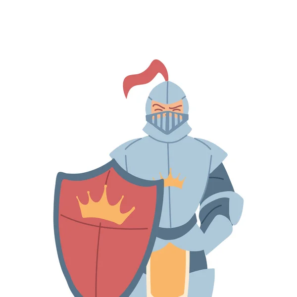 Medieval knight man with shield vector design — Stock Vector