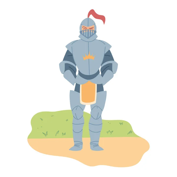 中世纪骑士人形矢量设计 — 图库矢量图片