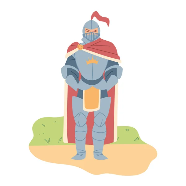 Medieval cavaleiro homem vetor design — Vetor de Stock