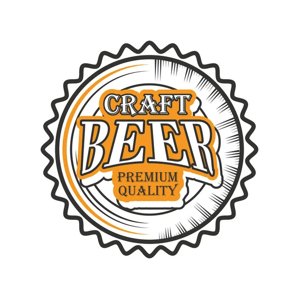 Jakości piwo rzemieślnicze,, zakrętka — Wektor stockowy