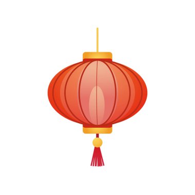 Beyaz arka planda Çince lamba