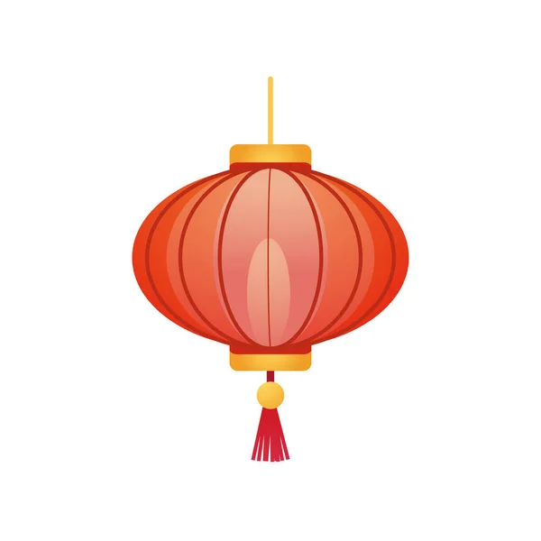 Chinesische Lampe auf weißem Hintergrund — Stockvektor