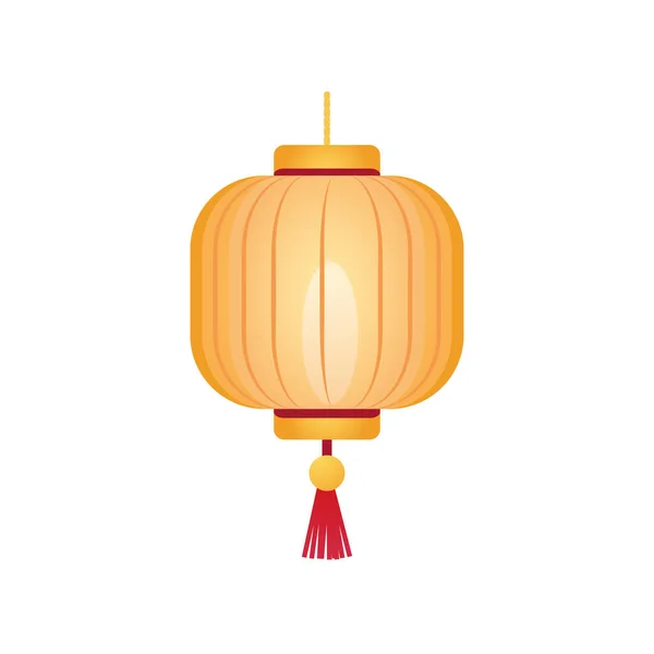 Chinese lamp on white background — Stock Vector