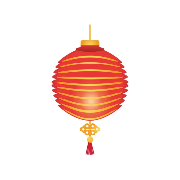 Chinesische Lampe auf weißem Hintergrund — Stockvektor