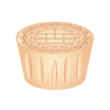 Beyaz arkaplanda ay pastası