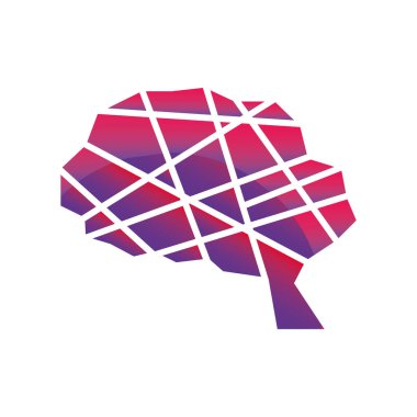 Beyaz arka planda beyin düşünme ve tasarım