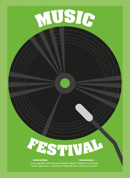 Cartel festival de música, invitación creativa musical — Vector de stock