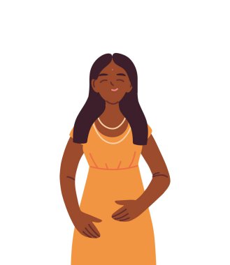 Hint kadın çizgi film vektör tasarımı