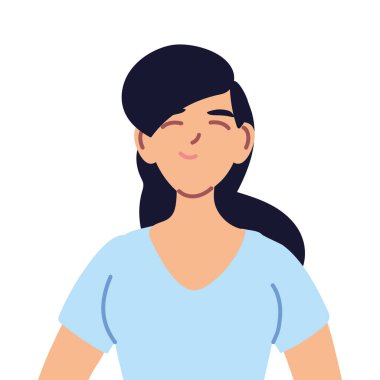 Latin kadın çizgi film vektör tasarımı