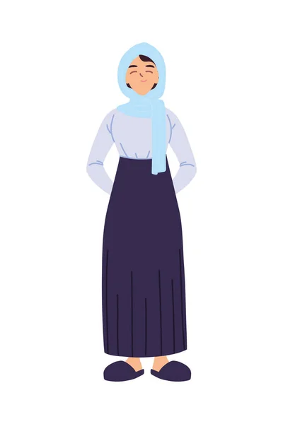 Mujer árabe dibujos animados diseño de vectores — Archivo Imágenes Vectoriales